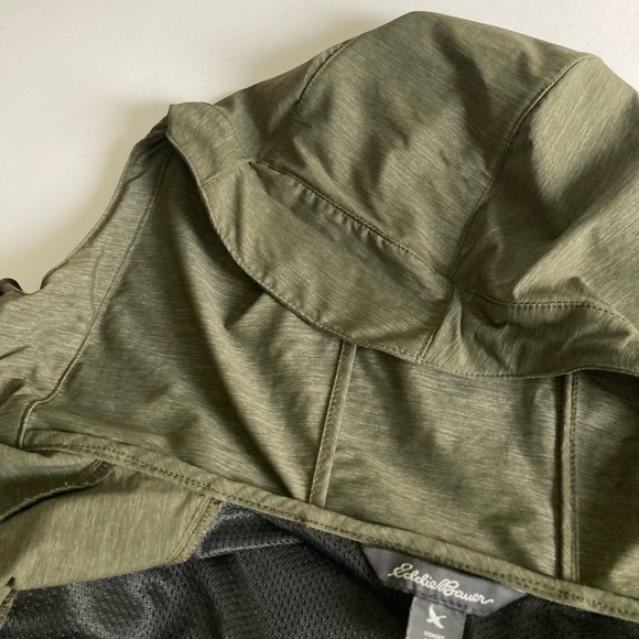 Eddie Bauer Khaki Nylon Polyester Breathable Hooded Parka size L - Picture 14 of 15